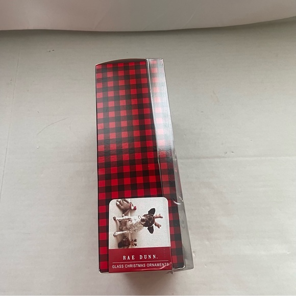 Rae Dunn Set of 6 Glass Christmas Ornaments JOY PEACE WISH LOVE Assorted Color - Picture 2 of 3